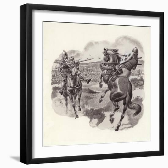 Knights at the Battle of Poitiers-Pat Nicolle-Framed Giclee Print