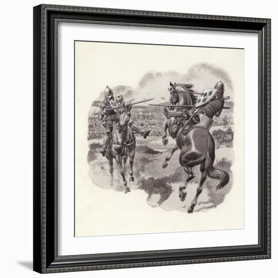 Knights at the Battle of Poitiers-Pat Nicolle-Framed Giclee Print