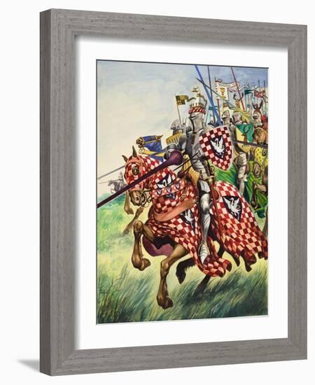 Knights Charging into Battle-Peter Jackson-Framed Giclee Print