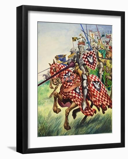 Knights Charging into Battle-Peter Jackson-Framed Giclee Print