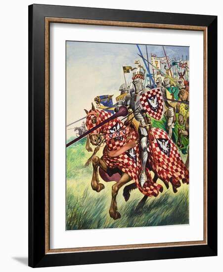 Knights Charging into Battle-Peter Jackson-Framed Giclee Print