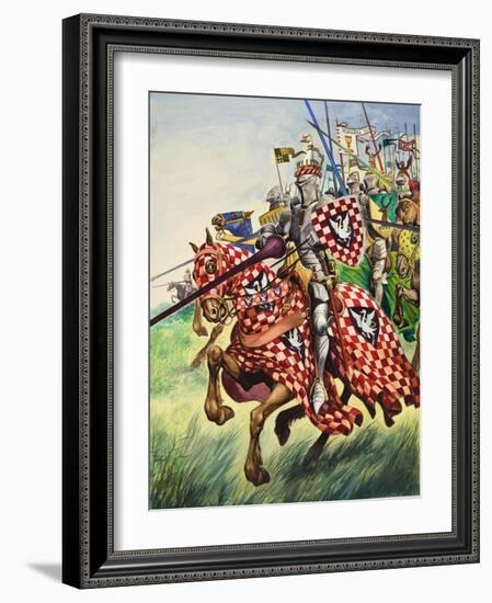 Knights Charging into Battle-Peter Jackson-Framed Giclee Print