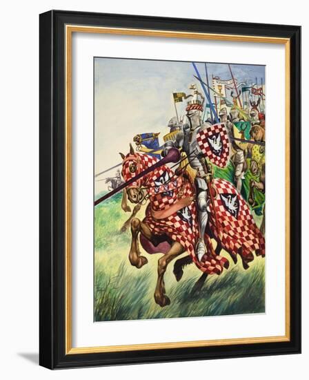 Knights Charging into Battle-Peter Jackson-Framed Giclee Print