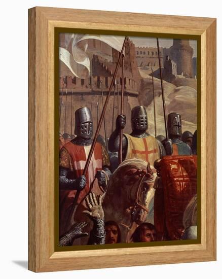 Knights, from Battle of Ascalon, 18 November 1177-Charles-Philippe Lariviere-Framed Premier Image Canvas
