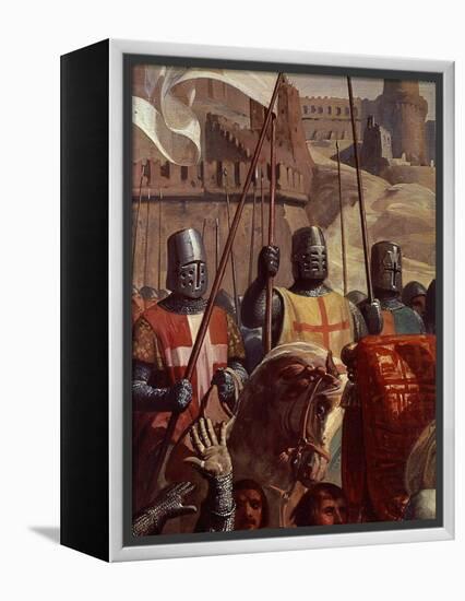 Knights, from Battle of Ascalon, 18 November 1177-Charles-Philippe Lariviere-Framed Premier Image Canvas