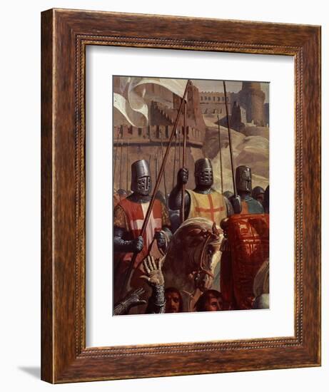 Knights, from Battle of Ascalon, 18 November 1177-Charles-Philippe Lariviere-Framed Giclee Print