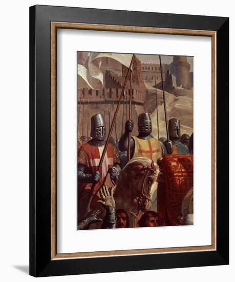 Knights, from Battle of Ascalon, 18 November 1177-Charles-Philippe Lariviere-Framed Giclee Print