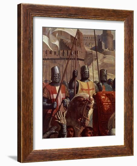 Knights, from Battle of Ascalon, 18 November 1177-Charles-Philippe Lariviere-Framed Giclee Print