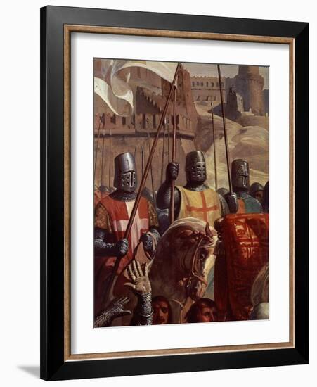 Knights, from Battle of Ascalon, 18 November 1177-Charles-Philippe Lariviere-Framed Giclee Print