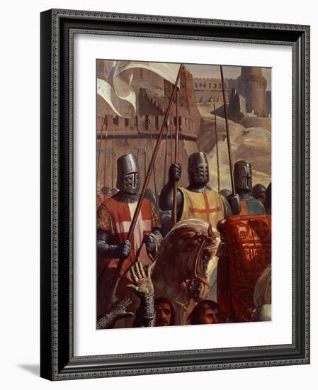 Knights, from Battle of Ascalon, 18 November 1177-Charles-Philippe Lariviere-Framed Giclee Print