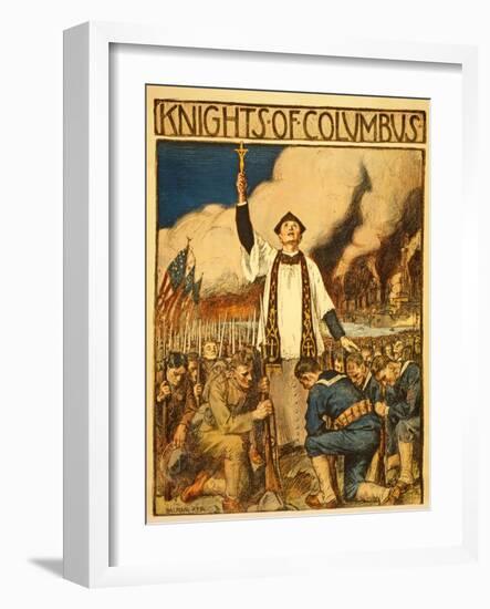 Knights of Columbus, Published 1917-William Balfour Kerr-Framed Premium Giclee Print