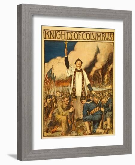 Knights of Columbus, Published 1917-William Balfour Kerr-Framed Giclee Print