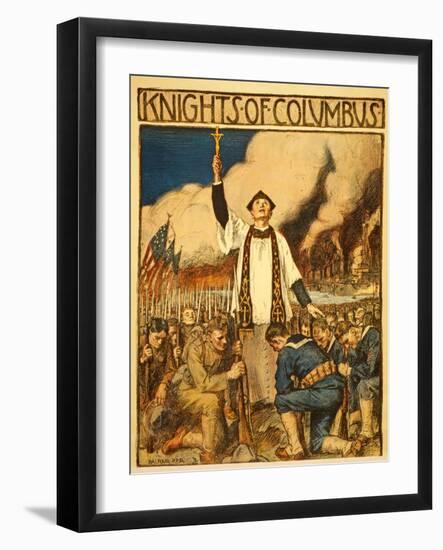 Knights of Columbus, Published 1917-William Balfour Kerr-Framed Giclee Print