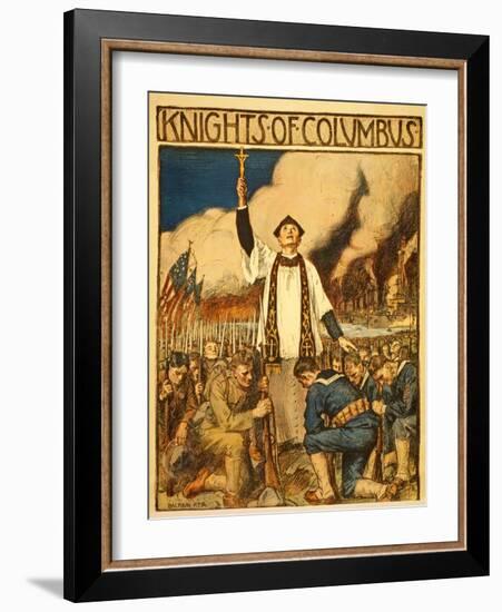 Knights of Columbus, Published 1917-William Balfour Kerr-Framed Giclee Print