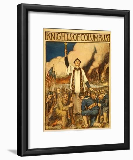 Knights of Columbus, Published 1917-William Balfour Kerr-Framed Giclee Print