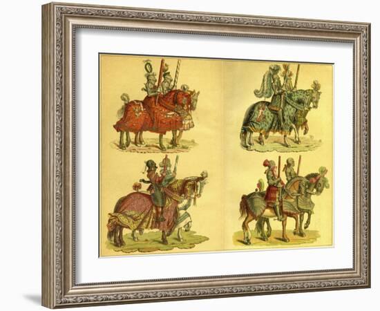 Knights on horseback-Hans Burgkmair-Framed Giclee Print