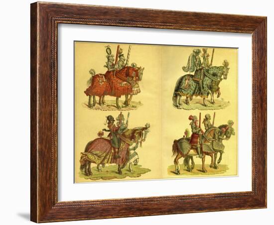 Knights on horseback-Hans Burgkmair-Framed Giclee Print