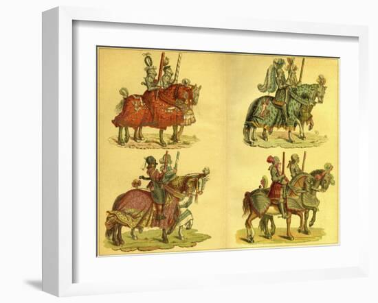 Knights on horseback-Hans Burgkmair-Framed Giclee Print