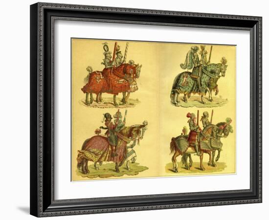 Knights on horseback-Hans Burgkmair-Framed Giclee Print