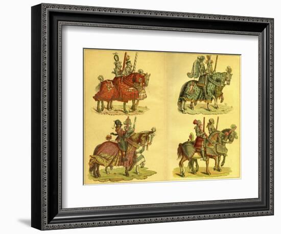 Knights on horseback-Hans Burgkmair-Framed Giclee Print