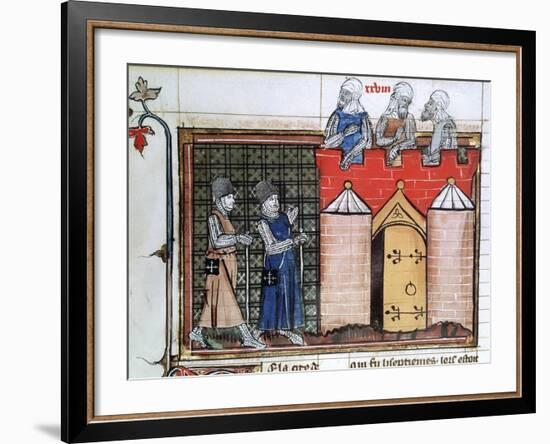 Knights Templar before Jerusalem, C1099, (14th Centur)-null-Framed Giclee Print