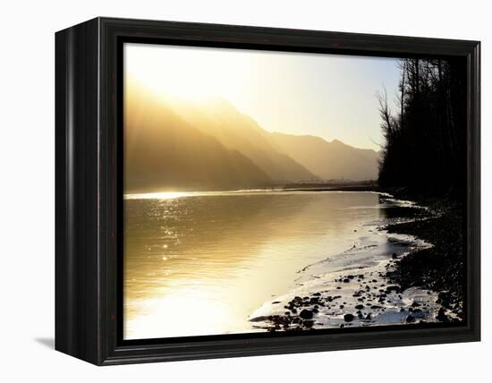 Knik River-Savanah Plank-Framed Stretched Canvas