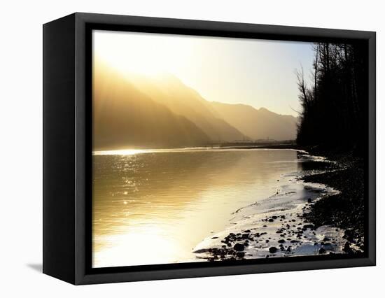 Knik River-Savanah Plank-Framed Stretched Canvas