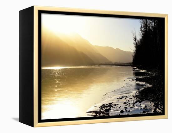 Knik River-Savanah Plank-Framed Stretched Canvas