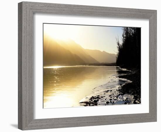 Knik River-Savanah Plank-Framed Photo