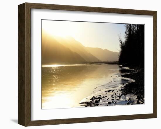 Knik River-Savanah Plank-Framed Photo