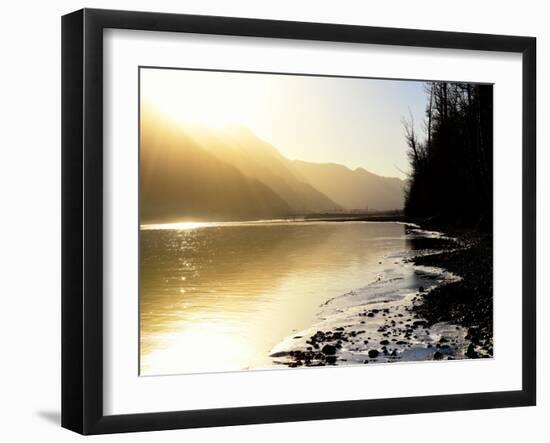 Knik River-Savanah Plank-Framed Photo