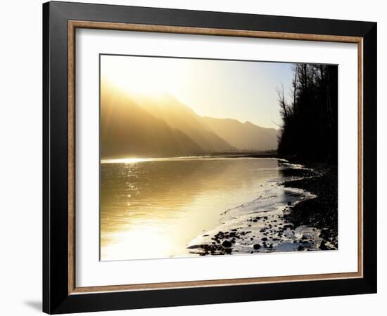 Knik River-Savanah Plank-Framed Photo