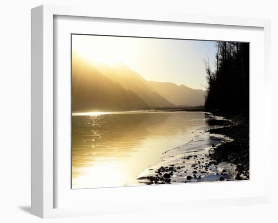 Knik River-Savanah Plank-Framed Photo