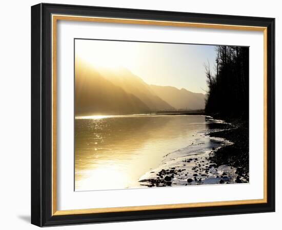 Knik River-Savanah Plank-Framed Photo