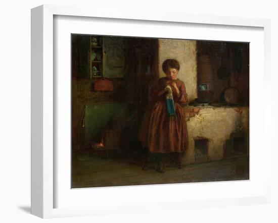 Knitting for the Soldiers, 1861-Eastman Johnson-Framed Giclee Print