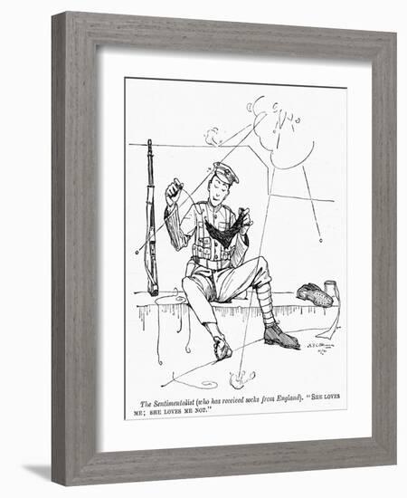 Knitting Humour, WW1-H.F.C. Skinner-Framed Art Print