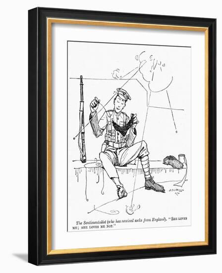 Knitting Humour, WW1-H.F.C. Skinner-Framed Art Print