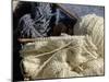 Knitting Needles and Handspun Wool Yarn at a Yorktown Reenactment, Virginia-null-Mounted Photographic Print