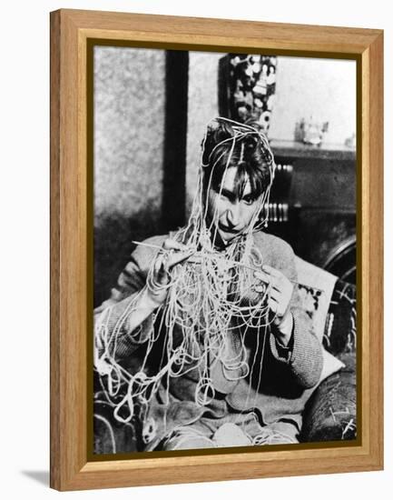 Knitting Spaghetti-null-Framed Premier Image Canvas