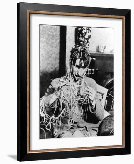 Knitting Spaghetti-null-Framed Photographic Print