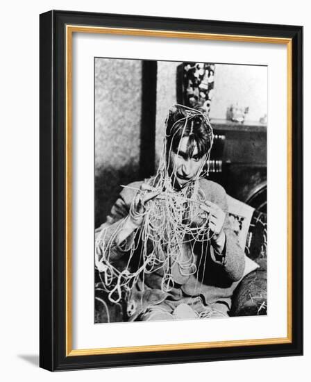 Knitting Spaghetti-null-Framed Photographic Print