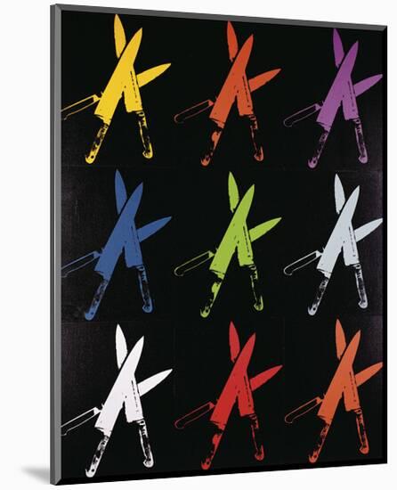 Knives, 1981-82 (multi)-Andy Warhol-Mounted Giclee Print