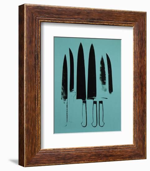 Knives, c. 1981-82 (Aqua)-Andy Warhol-Framed Art Print