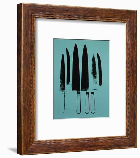 Knives, c. 1981-82 (Aqua)-Andy Warhol-Framed Art Print