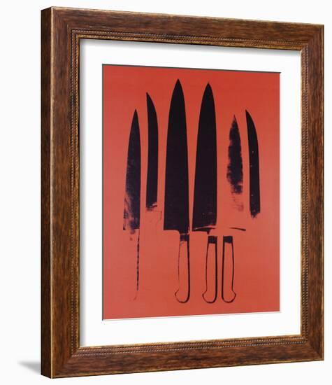 Knives, c. 1981-82 (Red)-Andy Warhol-Framed Giclee Print