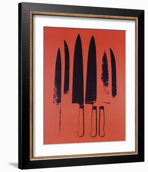 Knives, c. 1981-82 (Red)-Andy Warhol-Framed Giclee Print