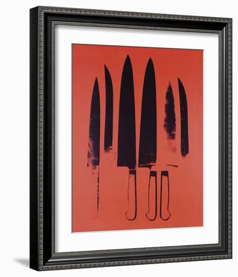 Knives, c. 1981-82 (Red)-Andy Warhol-Framed Giclee Print