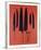 Knives, c. 1981-82 (Red)-Andy Warhol-Framed Giclee Print