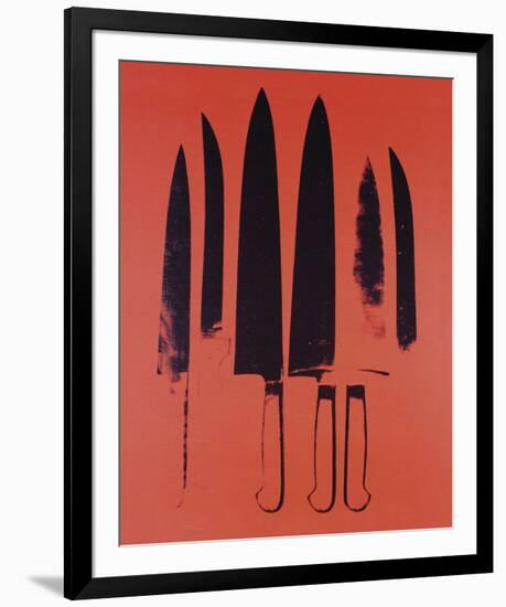 Knives, c. 1981-82 (Red)-Andy Warhol-Framed Giclee Print