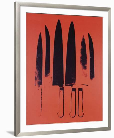 Knives, c. 1981-82 (Red)-Andy Warhol-Framed Giclee Print